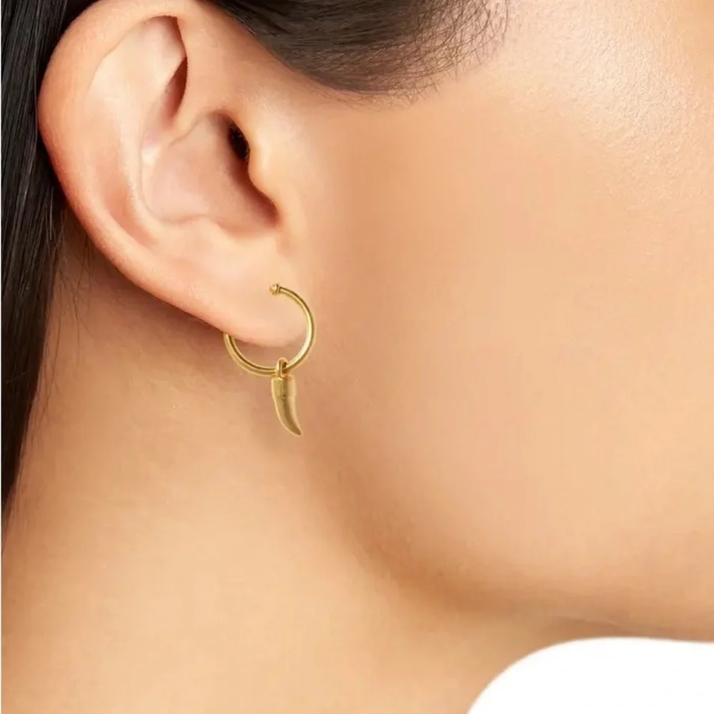 Madewell 3-Pack Beaded Huggie Hoop Earrings Set - Picture 2 of 4